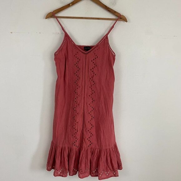 HOUSE OF HARLOW 1960 pink eyelet mini dress - Picture 5 of 6